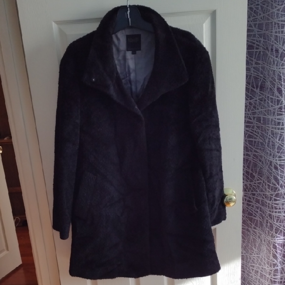 Hilary Radley Black Alpaca/Wool Coat